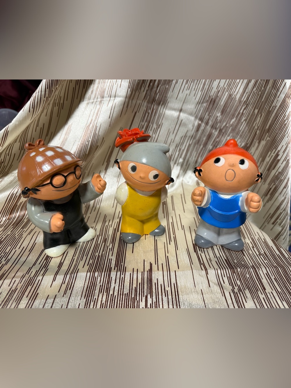 Vintage 1970s Mainzelmannchen rubber figurines
